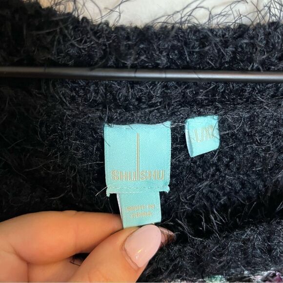 Shu Shu Patchwork Shag Sweater - Picture 9 of 13